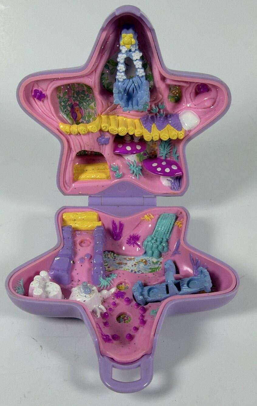 Vintage Polly Pocket 1992 Fairy Fantasy Purple Star Bluebird - No Figures